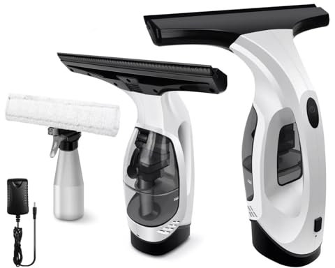 Cordless Window Vacuum Rechargeable Mirror Glass Cleaner Squeegee 2.0Ah Battery