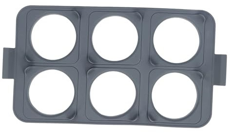 6 anillos de huevo redondos desmontables para sandwich Pancake Set de cocina Bandeja de anillo de huevo de silicona