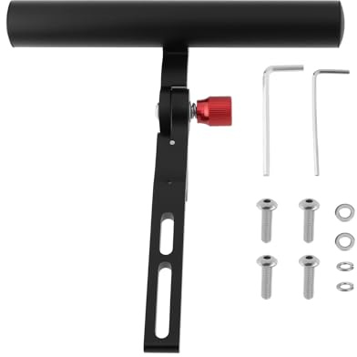 OTOTEC 1 Rallonge de Guidon de Vélo Support Extension pour éclairage de Vélo Support de Téléphone Portable 15 X 14,5 X 2 Cm Noir