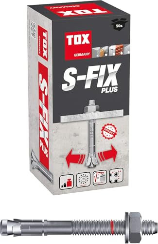 TOX Bolzenanker M S-Fix Plus M10 x 80/13 mm 50 Stück 04210119 Verzinkt