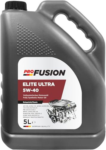 ProFusion Aceite para Motores Gasolina y Diésel 5W-40 C3 – Lubricante Sintético para Coche – 5L