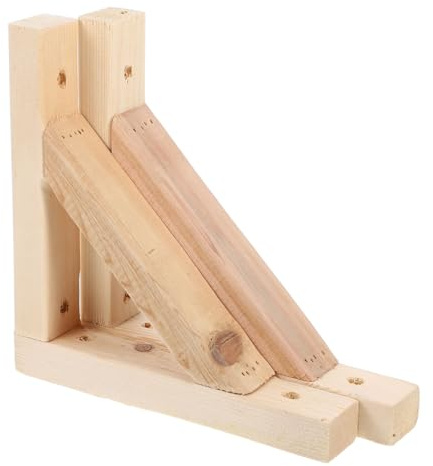 SEWOART Schwebende Regalhalterung aus Holz Eckhalterung für Wandregale Dreieckige Regalwinkel Stabile Regalstütze Klappbare Holzhalterung für Regale Einfache Montage für Holzregale Platz