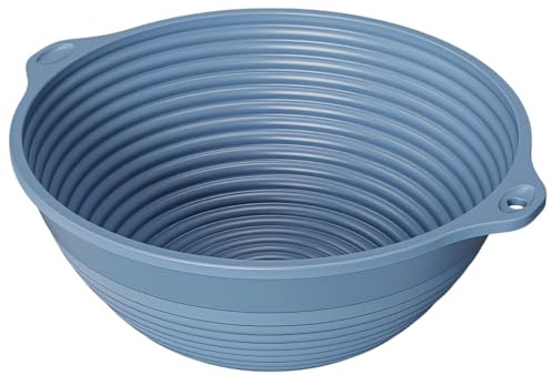 Vestamore Cuenco compacto de silicona plegable de 8.9 pulgadas con asas, ensalada al aire libre y recipiente de alimentos para viajes, picnics, camping y uso en la cocina