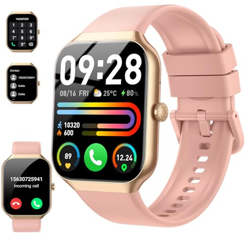 Smartwatch Uomo Donna Chiamate Bluetooth, 1.96 Orologio Smartwatch 112+ Modalità Sportivo con Contapassi/Cardiofrequenzimetro/Sonno/SpO2, Smart Watch Impermeabile IP68 Fitness Track Per Android iOS
