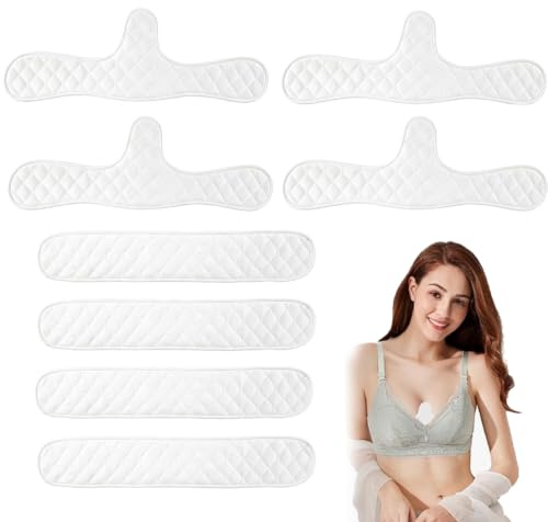 8 Pcs Cotton Under Bra Sweat Liners, Reusable Bra Liners for Sweat | Reusable Cotton Bra Liners for Sweat Absorb Moisture Under Bras, Comfortable and Washable Bra Liners for Women Daily Wear