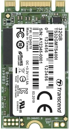 Transcend MTS400I 32 Go Série ATA III M.2 - Disques SSD (32 Go, M.2, 560 Mo/s, 6 Gbit/s)