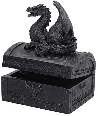 Nemesis Now Sacred Keeper Dragon Box, Grey, 14.5cm