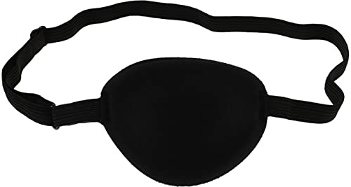 CLISPEED Piratenmaske, 3D Verstellbare Elastische Augenklappe, Piratenklappe Augenklappe schwarz für Kinder und Erwachsene an Fasching & Karneval