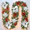 SHAVINGFUN Christmas garland,christmas garland with lights,2.7M/ 9FT Christmas Garland Decorations Illuminated with LED Lights,for Stairs Fireplaces Christmas Festive Wreath Xmas Decor (Silver White)