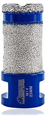 SHDIATOOL Diamante Taladro Dedo Fresa Brocas Dia 25mm M14 Rosca Conformación Molienda Cerámica Azulejos Granito Ampliar Bisel Agujeros Sierra