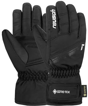Reusch Tommy Gore-Tex Junior Gants pour Enfant Chauds, imperméables et Respirants, 6, Noir/Blanc