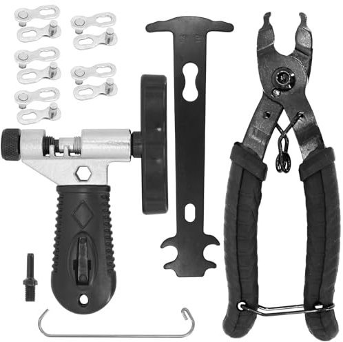 GOTFUN Kettennieter Fahrrad, Kettenschloss Zange Kettenzange und 5 Paar Fahrradketten Nieten Fahrradkette Reparatur Set 2.0 für 6-12 Fach Fahrradkette Werkzeug Fahrradwerkzeug