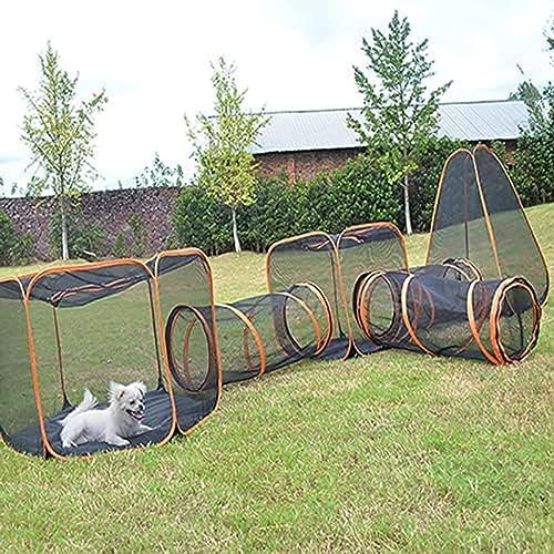 BYERZ BYERZ Katzentunnel, groß, für drinnen und draußen, zusammenklappbares Haustierspielzeug, Crinkle-Tunnelrohr mit Aufbewahrungstasche für Katze, Hund, Welpe, Kätzchen, Kaninchen