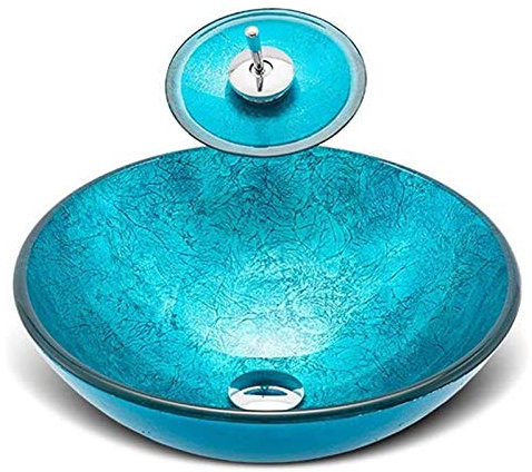 Waschtischunterschrank mit Waschbecken, Badezimmer-Waschbecken, Gefäße, Waschbecken, Aufsatzwaschbecken, Waschbecken-Waschschüssel-Kombination mit Wasserhahn für Zuhause, Hotel, Pe
