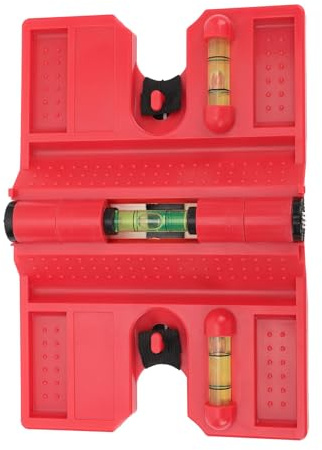Professional Magnetic Folding Post Level Tool with Strong Magnets, 3 Vials for Posts, Pipes, Railings, Signs
