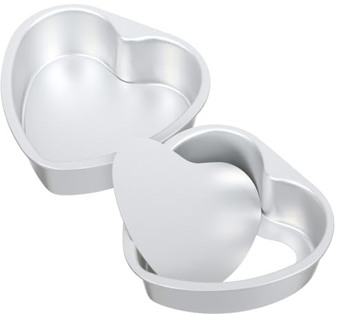 Amosfun 4 Stück Kuchenform Kuchendekorationsform professionelle Backform Herz Form Easy putz brausetabletten Giessform Silikon Backgeschirr für zu Hause Dessert-Backform Aluminiumlegierung