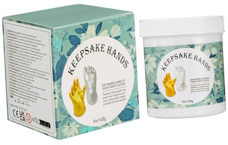 Vaguelly Hand und Fußabdruckset Selbstgemacht Gipsabdruck Neugeborenen Erinnerung Handabdruck Zubehör Geschenk für Babys und Eltern