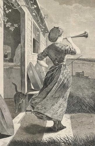 PMEFGJDPE Bekannt Deko Kunstdrucke Bilder Tier Poster Das dinner horn von winslow homer Abstrakte Leinwand Kunst für Wohnzimmerdekoration 60x90cm