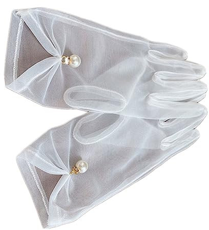 OATIPHO Braut- -handschuhe – Brautkleid-accessoires Foto-mode-handschuhe Mit Perlen-strass-design Für Frauen