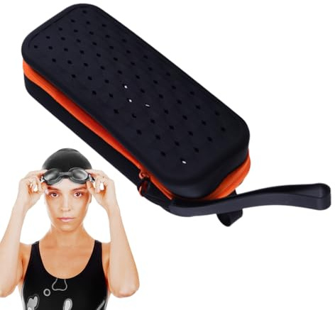 Shaersu Aufbewahrungsetui für Schwimmbrillen, Weiches Silikon-Etui Für Schwimmbrillen, Großzügiges Ohrstöpsel-Organizer Mit Trageriemen Für Wassersport Wie Tauchen Und Training
