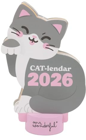 Mr. Wonderful - Calendrier de bureau 2026 avec support -CAT-lendar