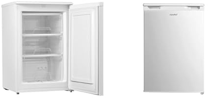 COMFEE' Set: Under Counter Freezer 88L + Under Counter Fridge 131L, Freestanding, Reversible Doors, White