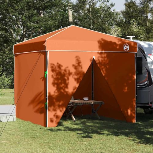 HETFTJN Pop-up Pavillon Orange 250x250 cm Stabil Faltpavillon für Garten Events Modernes Design Grillpavillon und Party Shelter für Hochzeit Party und Camping