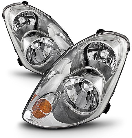 ACANII - For [HID/Xenon Model] 2005-2006 Infiniti G35 G35X Sedan Headlights Headlamps Assembly Replacement Set Left+Right