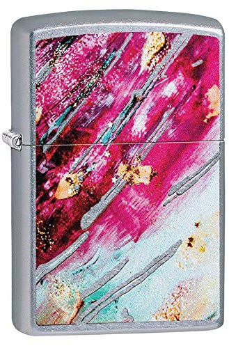 Zippo Rust Patina Design 4 Encendedor Resistente al Viento, Unisex, Cromado, Normal