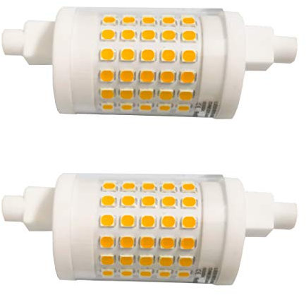 YAKAiYAL 10W R7s LED Birne 78MM Dimmbar Warmweiß 3000K AC220-240V Doppel Brenner-Enden J78 Lampe 360 Grad Keramik Leuchtmittel 2-Stück MEHRWEG