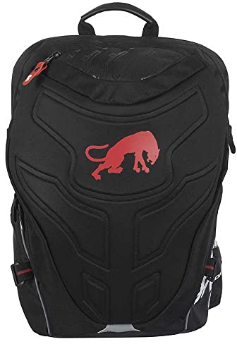 Furygan Motorrad & Mixed Rucksack Cyclone - Wasserdichter Rucksack - Integrierte Regenhülle - Abnehmbarer & Verstellbarer Brustgurt - Großes Fassungsvermögen, UNIQU, Schwarz-rot