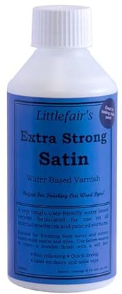 Littlefair's Extra Strong Indoor Wood Varnish - Water-Based Door Varnish and Chalk Paint Varnish. (250ml, Satin)
