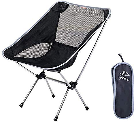 ZXFDMSWJ Tragbarer Leichter Campingstuhl für den Außenbereich, zusammenklappbarer Strandstuhl, Tragetasche, kompakt und strapazierfähig, 150 kg (Color : B)