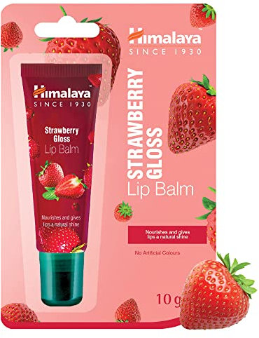 Himalaya Tube de baume à lèvres brillant fraise pour teinte délicate fraise 10 g