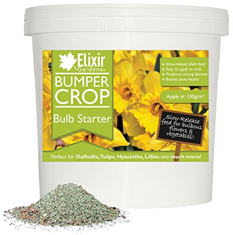 Bumper Crop Bulb Starter | Tulip, Daffodil, Hyacinth, Iris, Lily, Dahlia, Crocus & Begonia Feed & Flower Planting Fertiliser | 5kg Tub