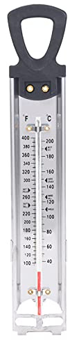 Augnongly Termometro per Zuccheria/Gelata/Frittura, Acciaio Inossidabile, con Attacco Del Vaso E Guida Di Temperatura Di Riferimento