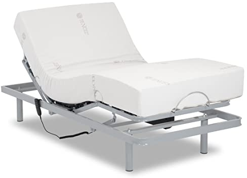 Gerialife - Lattenrost elektrisch verstellbar | Orthopädische matratze 20 cm. Visco Tencel (80x200, Kabelsteuerung)