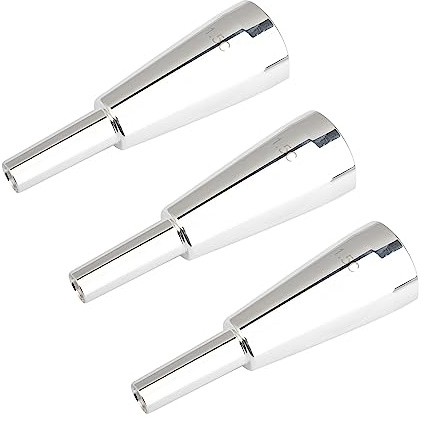 Yibuy Schwerer Typ 1,5C Trompetenmundstück Messing für Instrumentenliebhaber 3 Stück