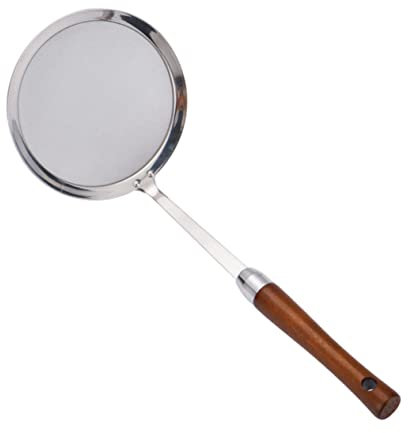 GRIRIW Cuchara Colador De Malla Fina Acero Inoxidable Cocina Skimmer Para Separar Aceite y Grasas Mango Cómodo y Uso Ollas y Fregadero