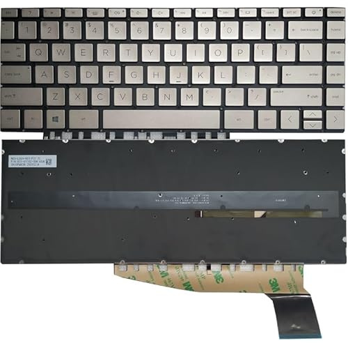 Glintique OEM New US Backlit Keyboard for HP Pavilion Aero 13-BE 13-be0755ng 13-be0227od TPN-W152 - Silver Color Replacement Accessories