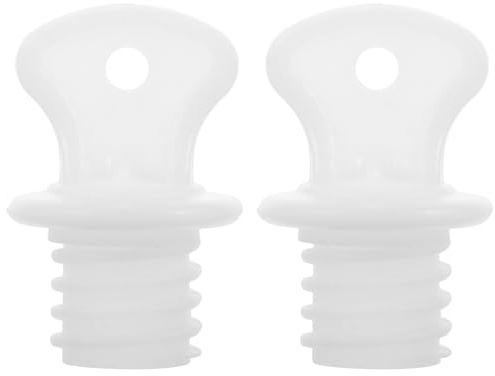 GLEAVI Hot Water Bottle Plug 2pcs Hot Water Bottle Stopper Rubber Small White Cover Lids