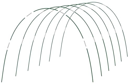 PHYEX Garden Hoops Greenhouse Hoops for Row Covers & Raised Beds, Rust-Free Fiberglass Frame, DIY Adjustable Garden Tunnel with Clips for Plant Covers, Netting, & Frost Protection, 30pcs