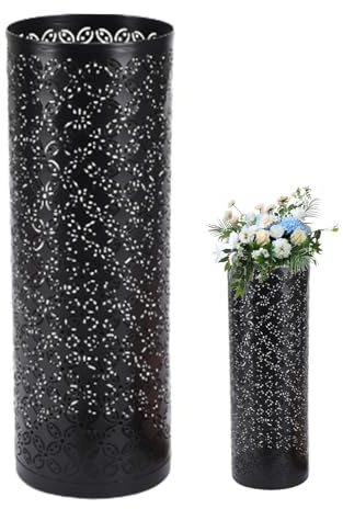 Ahuuen Metall Runde Schirmständer Rack | Regenschirmhalter Für Eingang | Schirmständer Für Den Inneneingang | Freistehender Schirmhalter Für Wohnung, Eingang, Einkaufszentrum | Nicht Leicht Zu Rosten
