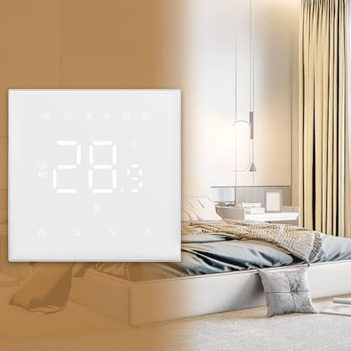 Termostato inteligente WiFi, controlador de temperatura programable, para termostato WiFi inteligente, para Tuya WiFi (calefacción de agua blanca 3A)