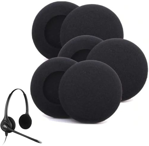 GXGM 6 Pezzi Copri Cuffie Spugna, Cuscinetti Auricolari Compatibile Con Logitech H330 / H340 / H390 / H600 / H609 / H760, Cuscinetti Di Ricambio Per Cuffie Over Ear In Schiuma Per Headphones