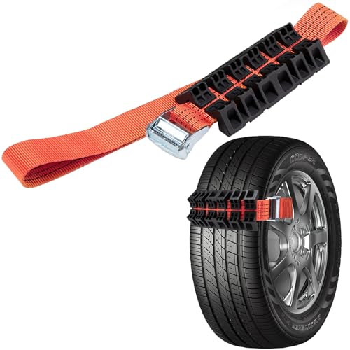 Cadenas de Nieve de Goma, XiXiRan Cadenas de Nieve para Neumáticos, Cadena para Neumáticos de Invierno, Cadenas de Nieve Universales Coches, Cinturón de Neumáticos Antideslizante Coches (L-1pcs)