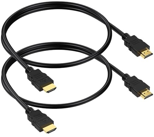 4K HDMI Cable 2 FT 2-Pack,Short HDMI Patch Jumper Cord 2FT 4K@60Hz,Shielded