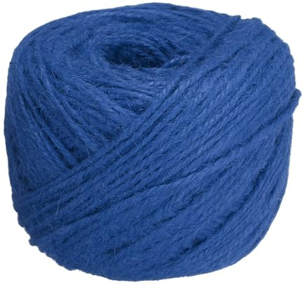 QUARKZMAN 100m Juteschnur, 2mm Dicke Kordel Gartenschnur Seil Farbige Pflanzenschnur Kordel für DIY Kunsthandwerk Geschenkverpackung Dekoration Gartenarbeit Pflanzenaufhänger, Blau