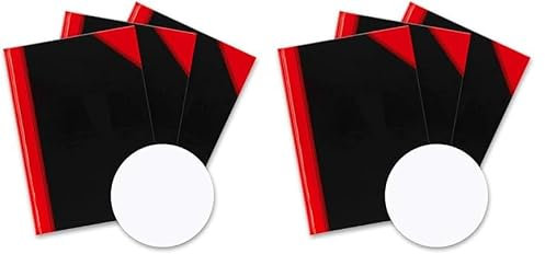 Bantex Notizbuch A4 blanko, 192 Seiten, 70 g/m², Hardcover, schwarz, 3 Stück (Packung mit 2)