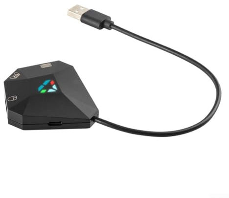 MeevrgR Adattatore per tastiera e mouse per PS4/PS3/XBOX One/XBOX 360, convertitore USB-C compatto con pulsante di mappatura e reset dei tasti personalizzati